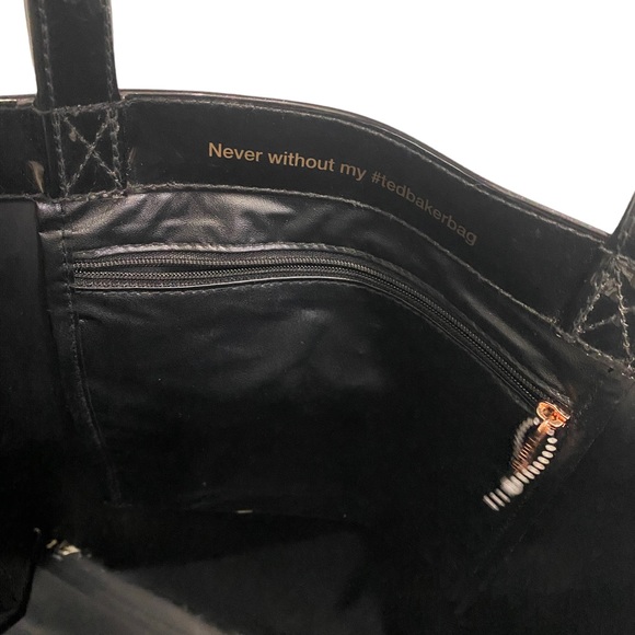 Ted Baker London Black Large Knot Bow Icon Tote Bag - shiny - black - Large - Picture 8 of 15